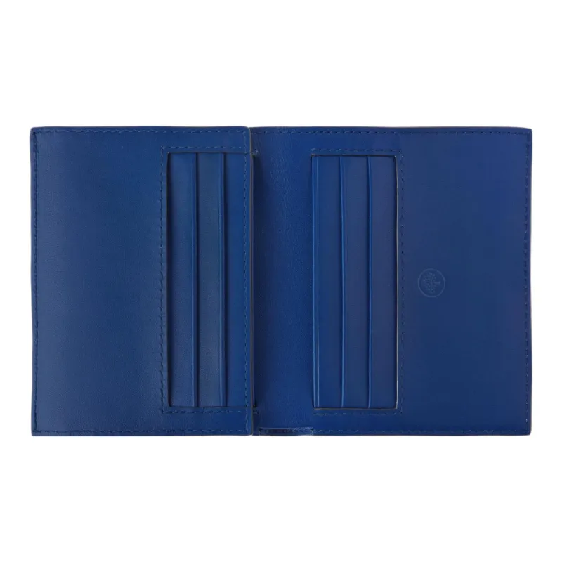 Mulberry Cow Leather Wallet Men's Blue-1
