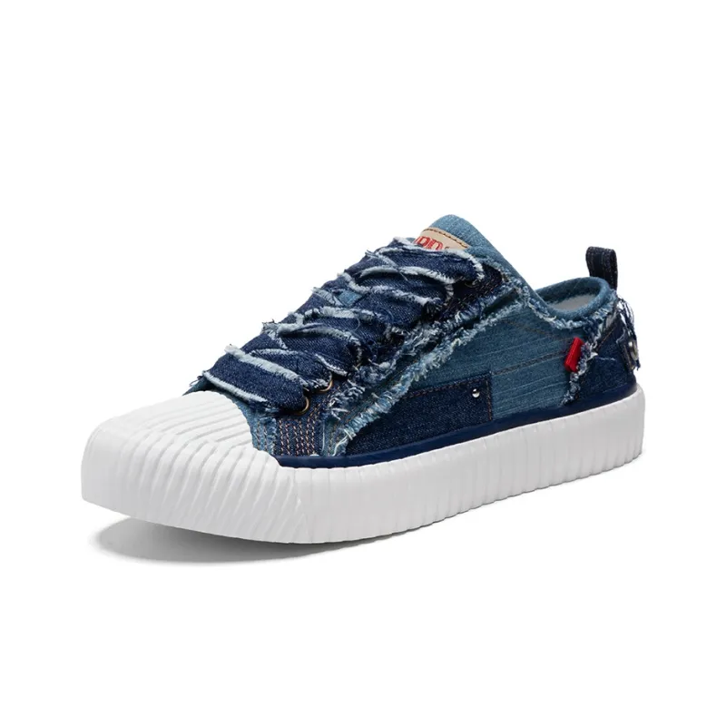 Kappa Breathable And Wear-resistant Low-Top Canvas Shoes Women's Blue White-2