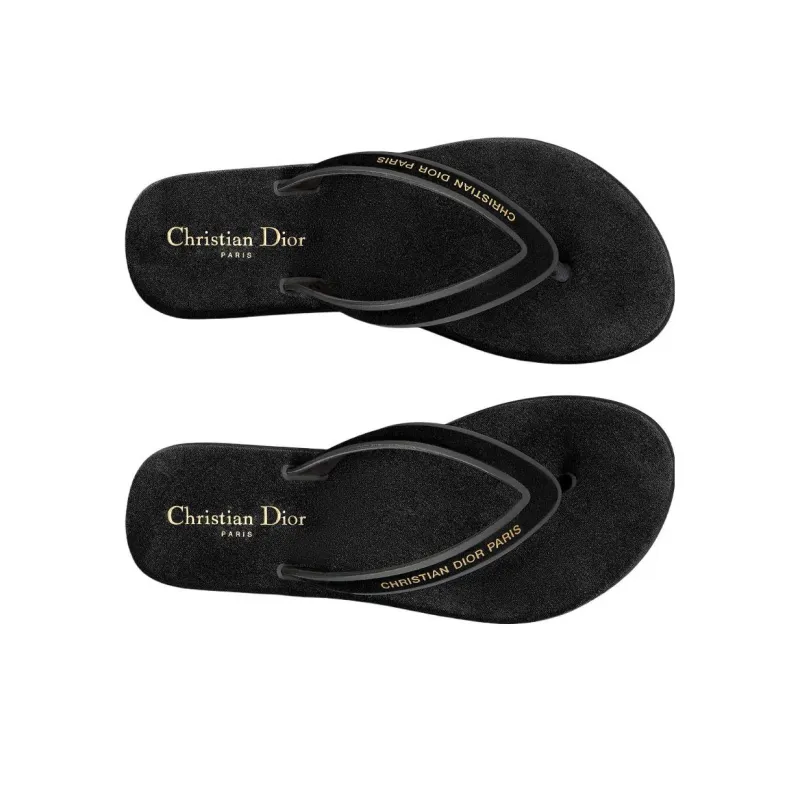 DIOR Diorsea Antibacterial Flip Flops Women's Black-4