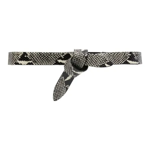 ISABEL MARANT Zebra Print Design Leather Belts Women's Multicolor Width: 3cm