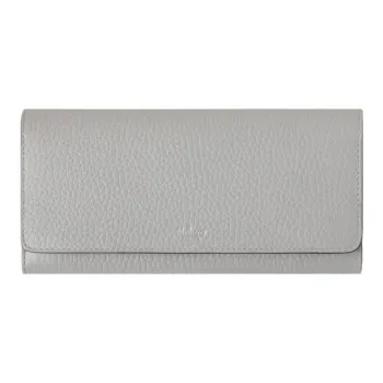 Mulberry Soft Cow Leather Leather Wallet Women's Light Gray