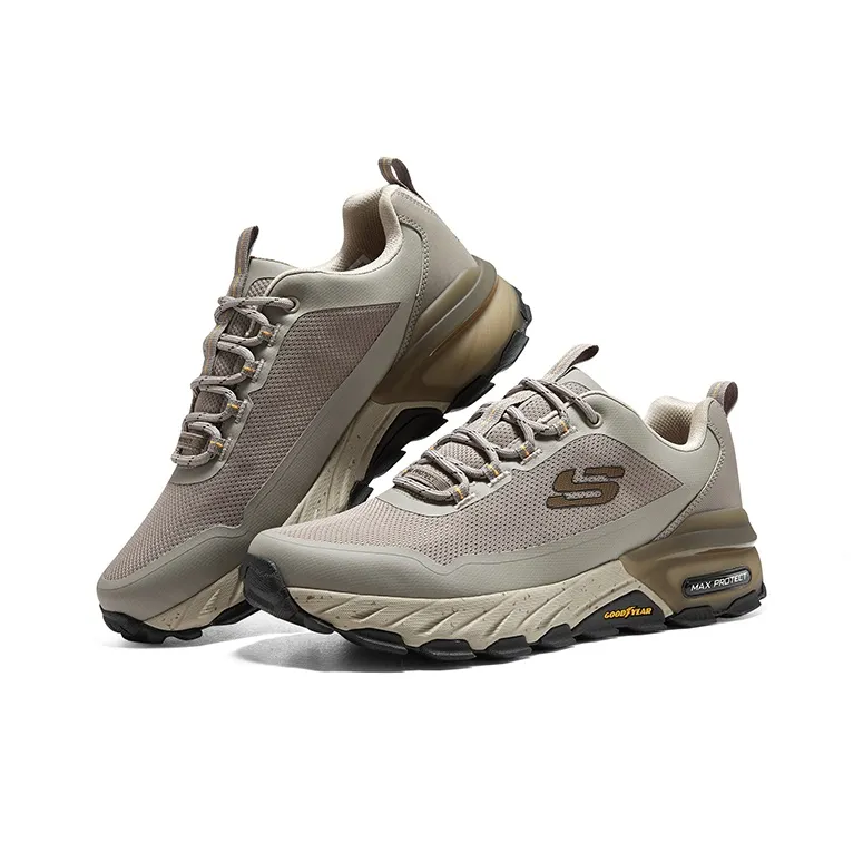 Skechers Max Protect Slip Resistant Low Top Outdoor Shoes Men's Gray-3