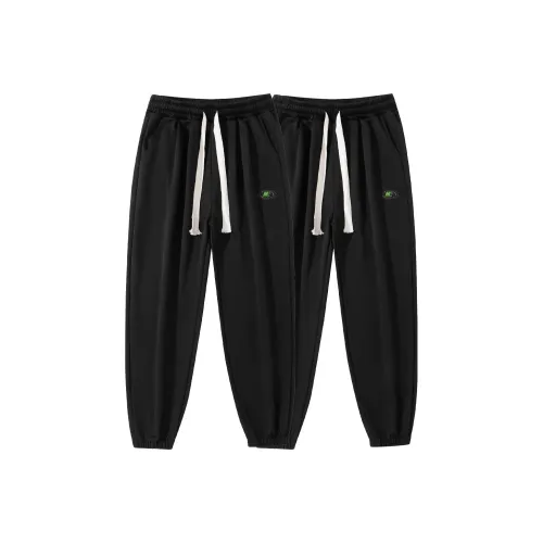 Mackyo Casual Pants Unisex Black Pair Set