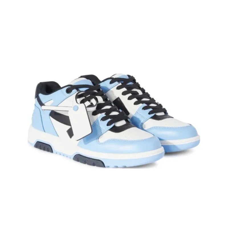 OFF WHITE Out Of Office Low Top Leather Sneaker 'Blue Black White'-2
