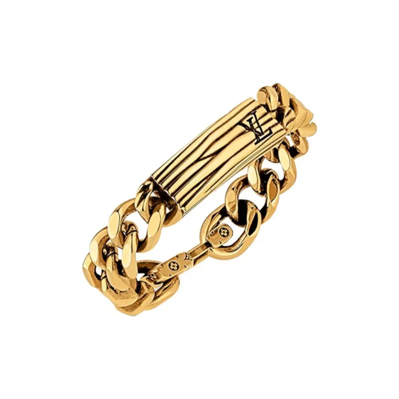 LOUIS VUITTON Metal Bracelets Unisex Gold-0