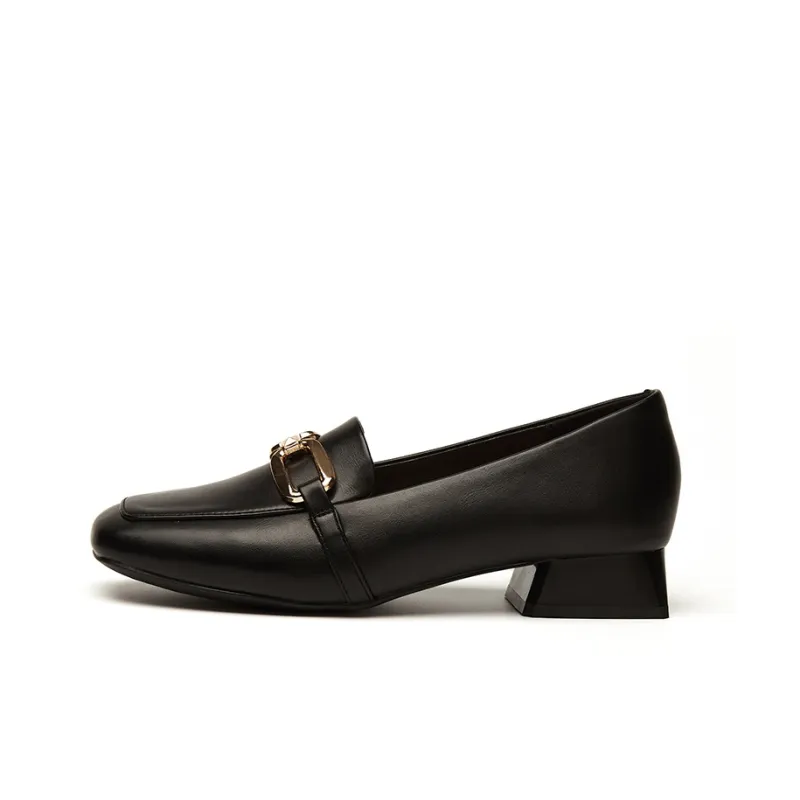 DAPHNE Loafers Women's Black/Apricot/Ecru-0