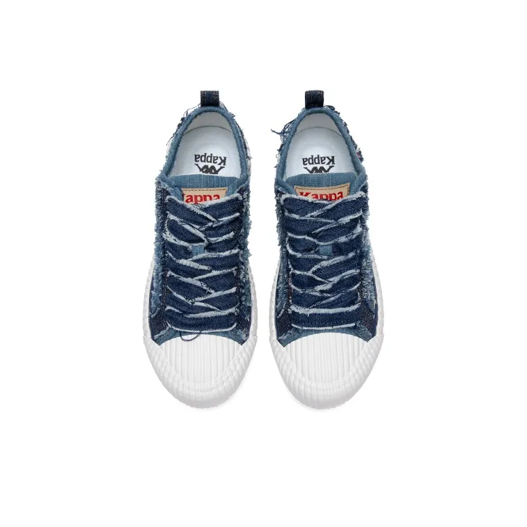 Kappa Breathable And Wear-resistant Low-Top Canvas Shoes Women's Blue White-3