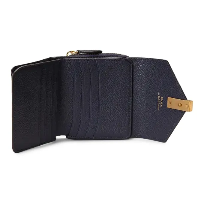 Polo Ralph Lauren Polo ID Leather Wallet Women's Marine Blue-3