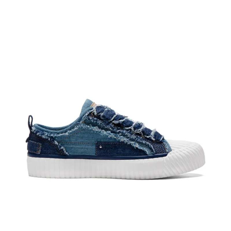 Kappa Breathable And Wear-resistant Low-Top Canvas Shoes Women's Blue White-1