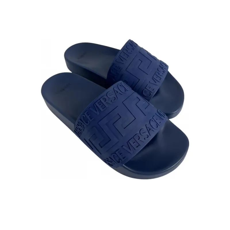 VERSACE Rubber Pool Slide Navy-2