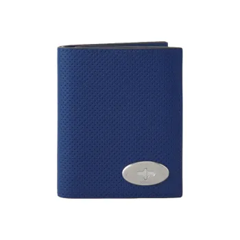 Mulberry Cow Leather Wallet Men's Blue