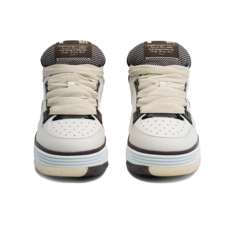 AMIRI Low Top Skateboard Shoes Men's Brown-3