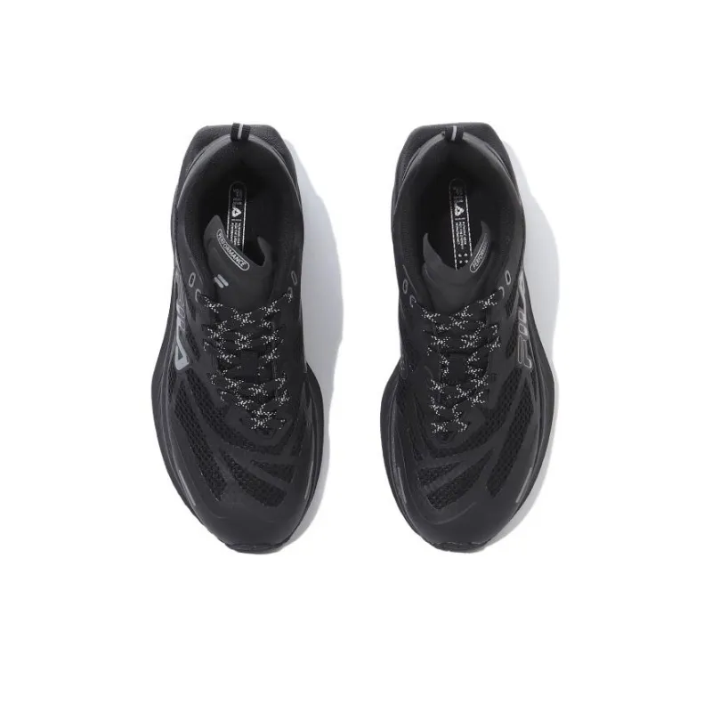 FILA Float E5 2.0 Cushioning, Wear Resistant Low Top Running Shoes Unisex Black Korean Style-3