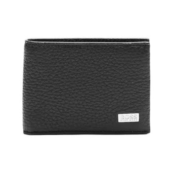 HUGO BOSS Leather Wallet Regular Unisex Black