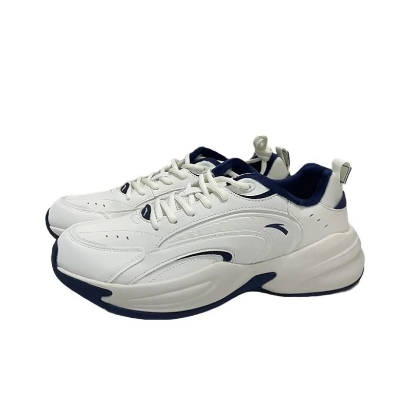Anta ACE Wear resistant And Lightweight Low Top Chunky Sneakers Men's White Blue-1
