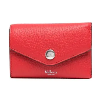 Mulberry Leather Wallet Women's Bright Red