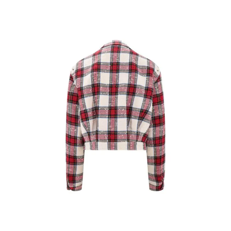 Alessandra Rich Double Breasted Checked Jacket-1