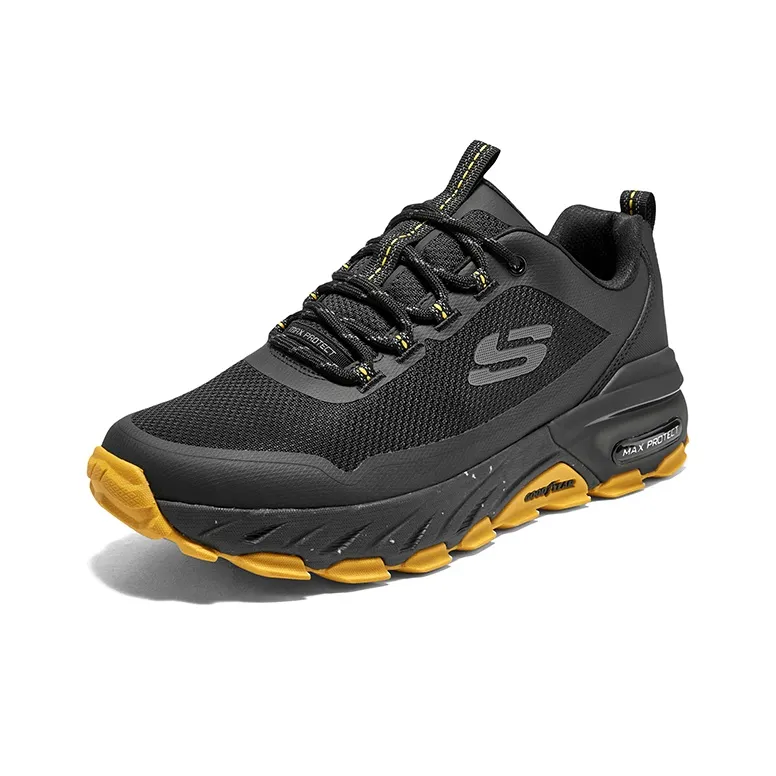 Skechers Max Protect Slip-Resistant Low-Top Outdoor Shoes Men's Black-2