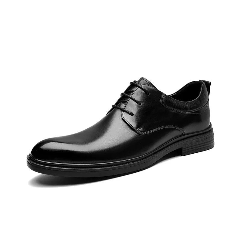 AOKANG Dress Shoes Men Low Top Black-1