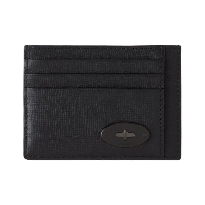 Mulberry Grained Leather Card Holder Men's Black-0