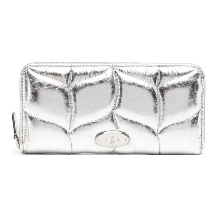 Mulberry Leather Wallet Regular Women's Silver-0
