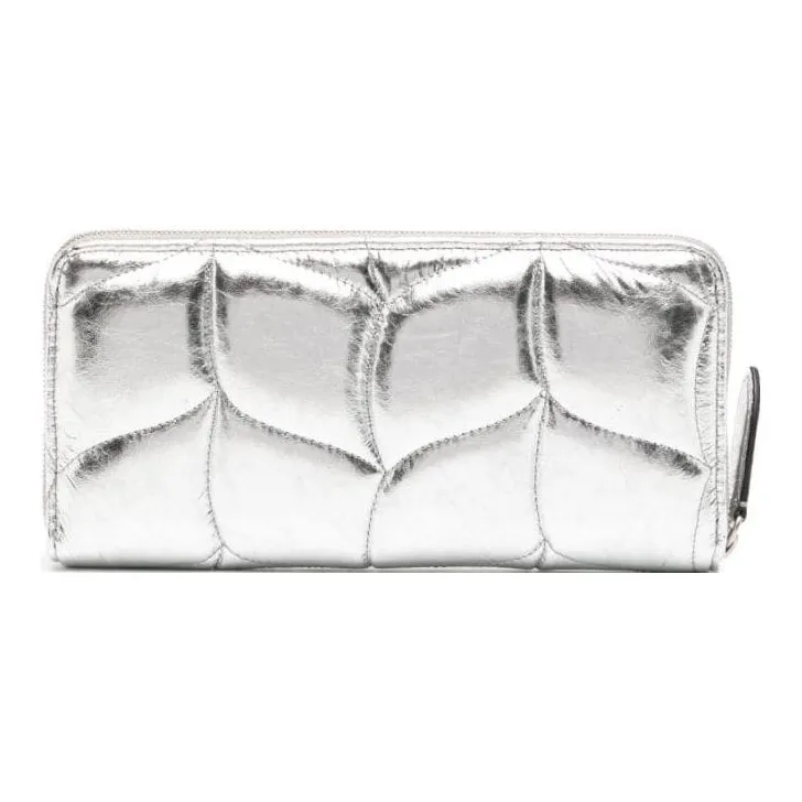 Mulberry Leather Wallet Regular Women's Silver-1