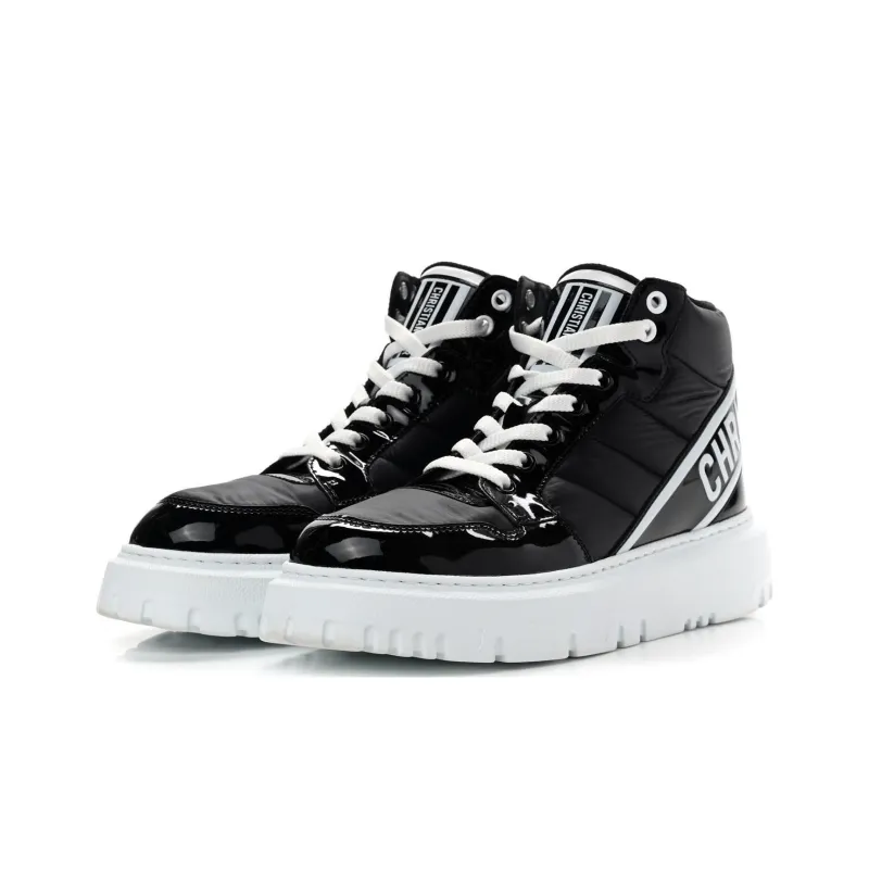 DIOR D Player High Top Stylish Skateboarding Shoes Women's Black-2