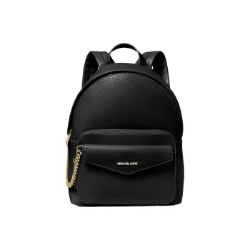 MICHAEL KORS Maisie Canvas With Leather Backpack Medium Size Women's Black
