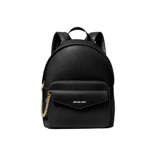 MICHAEL KORS Maisie Canvas With Leather Backpack Medium Size Women's Black