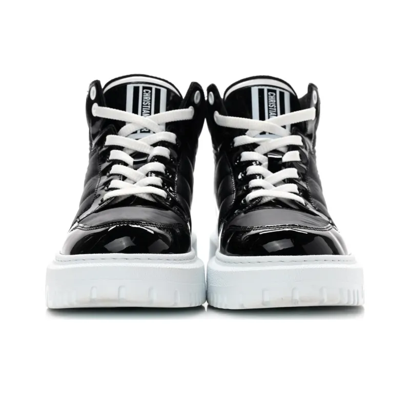 DIOR D Player High Top Stylish Skateboarding Shoes Women's Black-3
