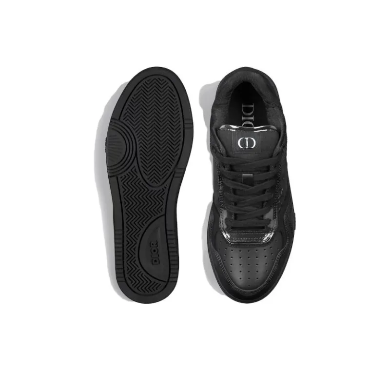 DIOR B27 Low Black Patent DIOR Oblique Gravity Embossed-5