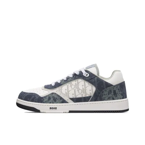 DIOR B27 Low Denim Blue White DIOR Tears Oblique Galaxy Leather