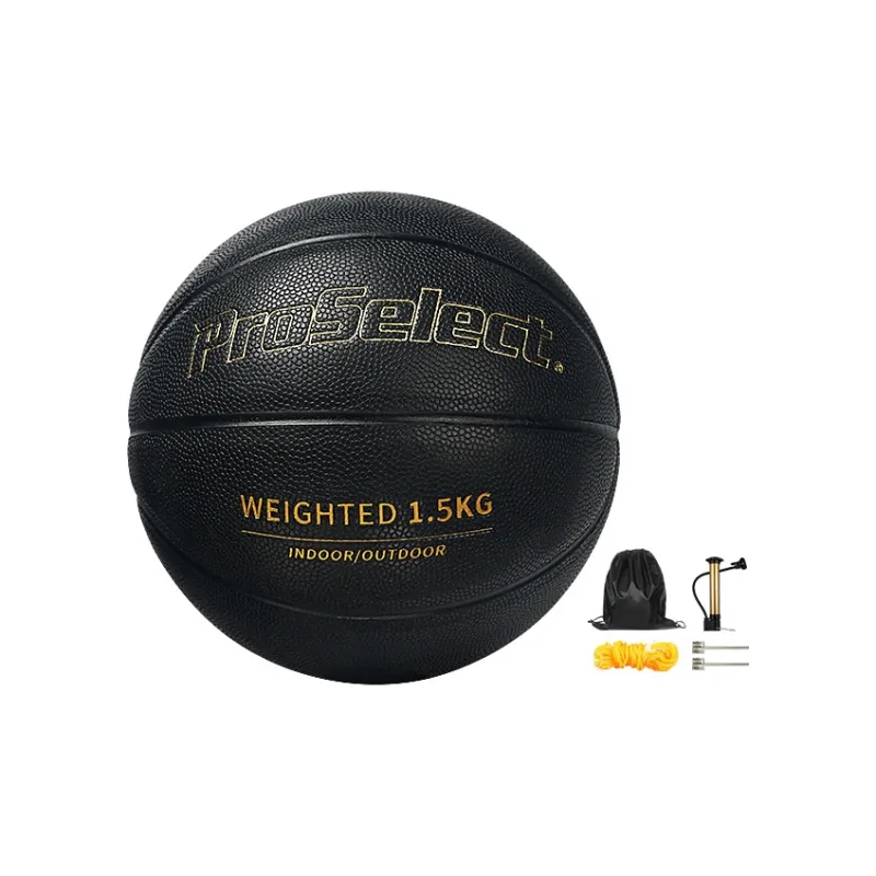 ProSelect Weighted Training Ball Collection PU Basketball Black Size 7 Training Unisex-4