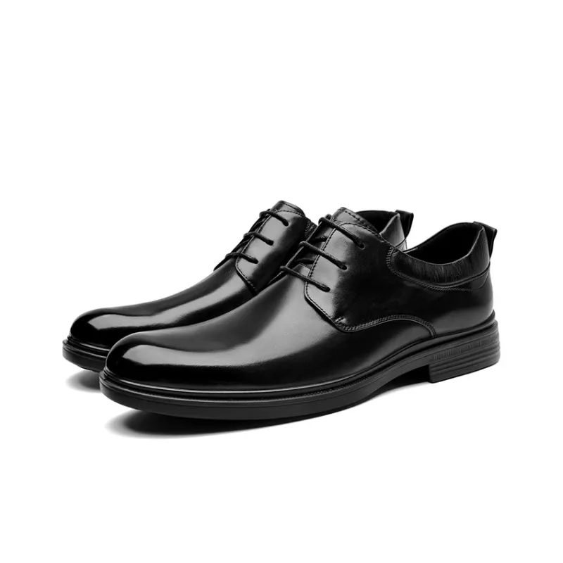 AOKANG Dress Shoes Men Low Top Black-2