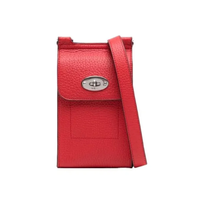 Mulberry Leather Crossbody Bag Mini Men's Bright Red-0