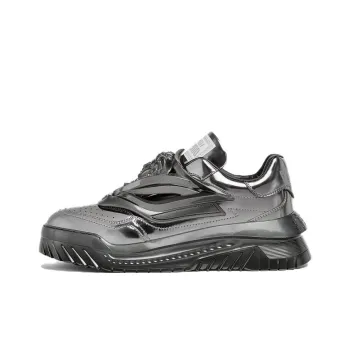 VERSACE Odissea Caged Rubber Medusa Sneaker Metallic Grey