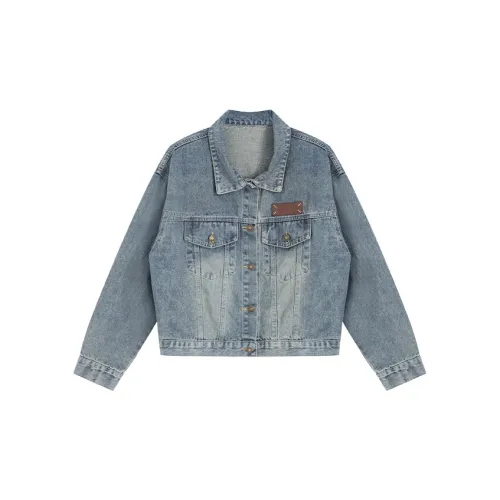 Garbege Denim Jackets Women's Vintage