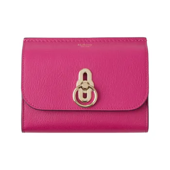 Mulberry Calfskin Wallet Medium Size Women's Pink