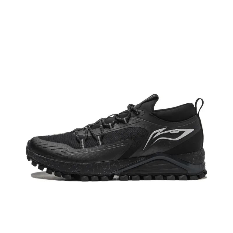 LiNing Ride The Wild Anti Slip Wear Resistant Low Top Running Shoes Men's Black-0