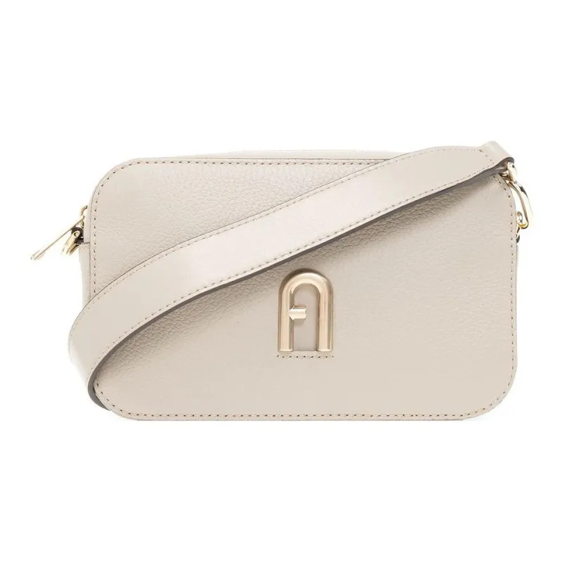 Furla Primula Leather Crossbody Bag Shoulder Bag Women's Gray-0