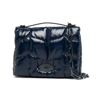 Mulberry Leather Crossbody Bag Shoulder Bag Women's Navy