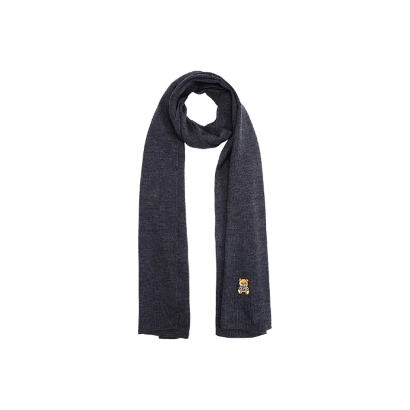 MOSCHINO Knit Scarves Unisex Dark Gray-0