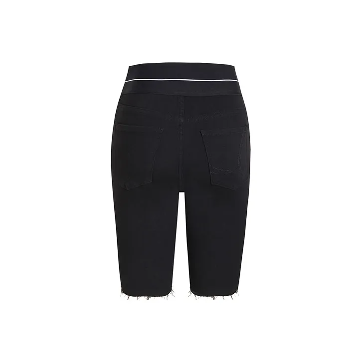 LIUREGALI Denim Shorts Women's Black-1
