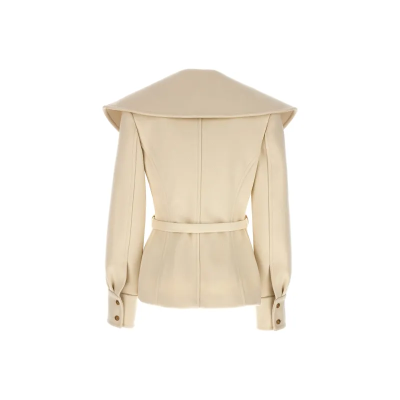 BALMAIN Double Breasted Buttoned Short Coat-1