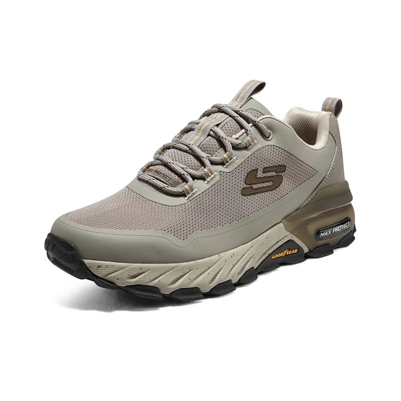Skechers Max Protect Slip Resistant Low Top Outdoor Shoes Men's Gray-2