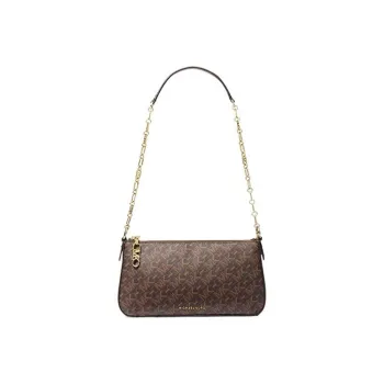 MICHAEL KORS Artificial Leather Baguette Bag Handbag, Shoulder Bag Medium Size Women's Dark Brown
