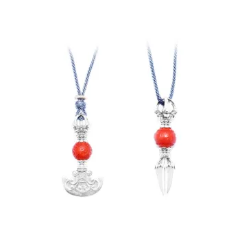 Pan Homestead 925 Sterling Silver Jade Pendants Unisex Reconstructed Cinnabar