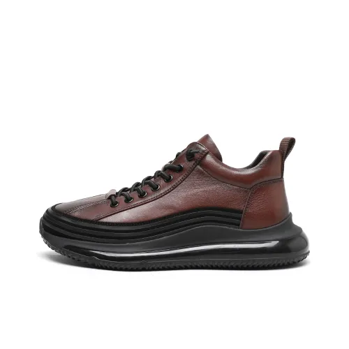 TRUMPPIPE Warm And Wear-Resistant Low-Top Casual Shoes Men's Brown