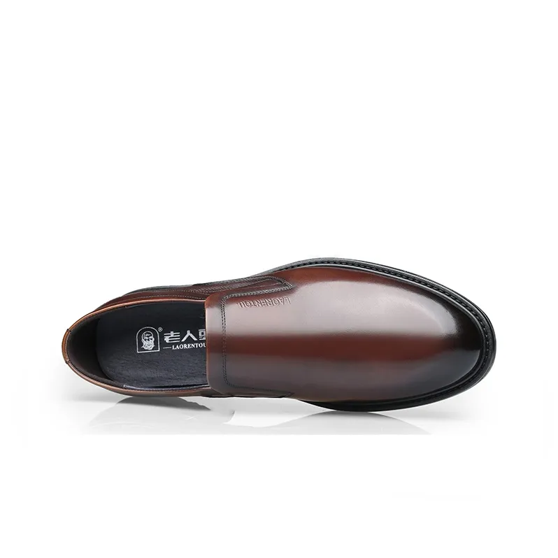LAORENTOU Dress Shoes Men Low Top Brown/Black-7
