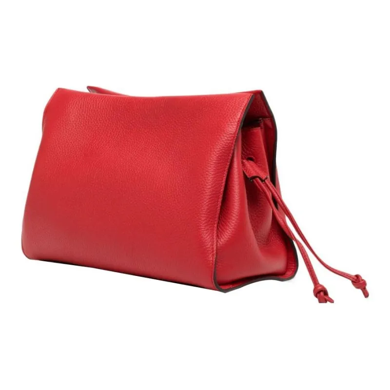 Mulberry Pebbled Textured Calfskin Shoulder Bag Crossbody Bag Women's Bright Red-1